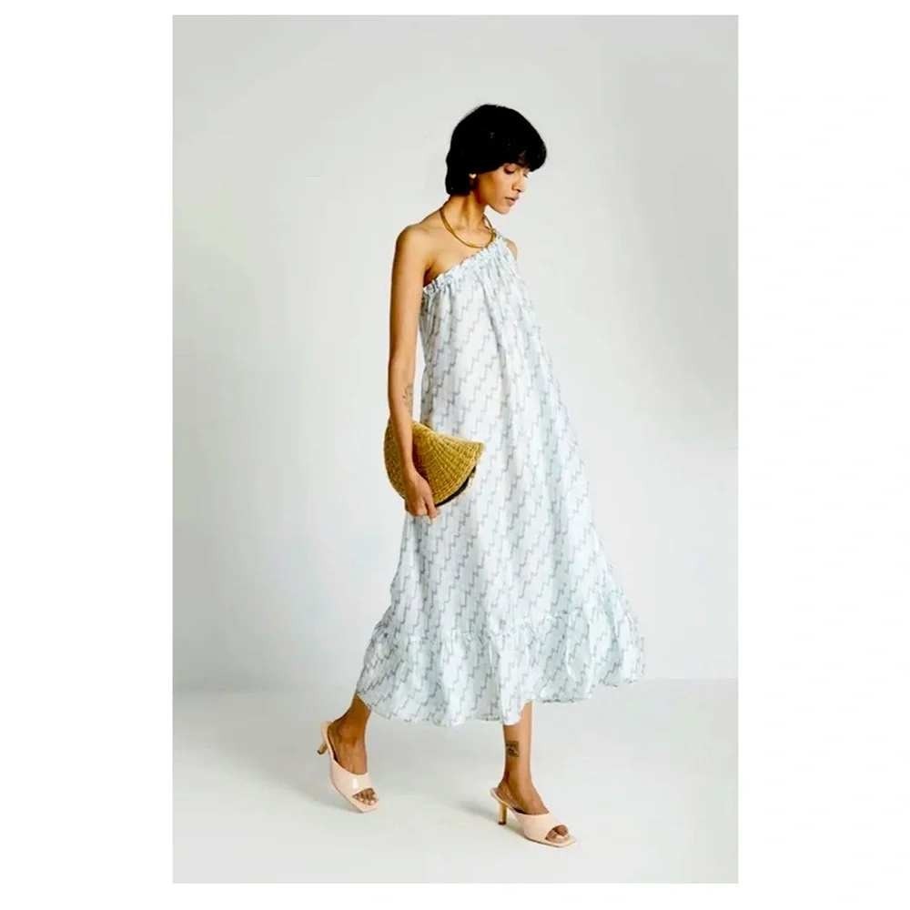 NWT Reistor Dancing In The Moonlight One Shoulder Tiered Maxi Dress XS S